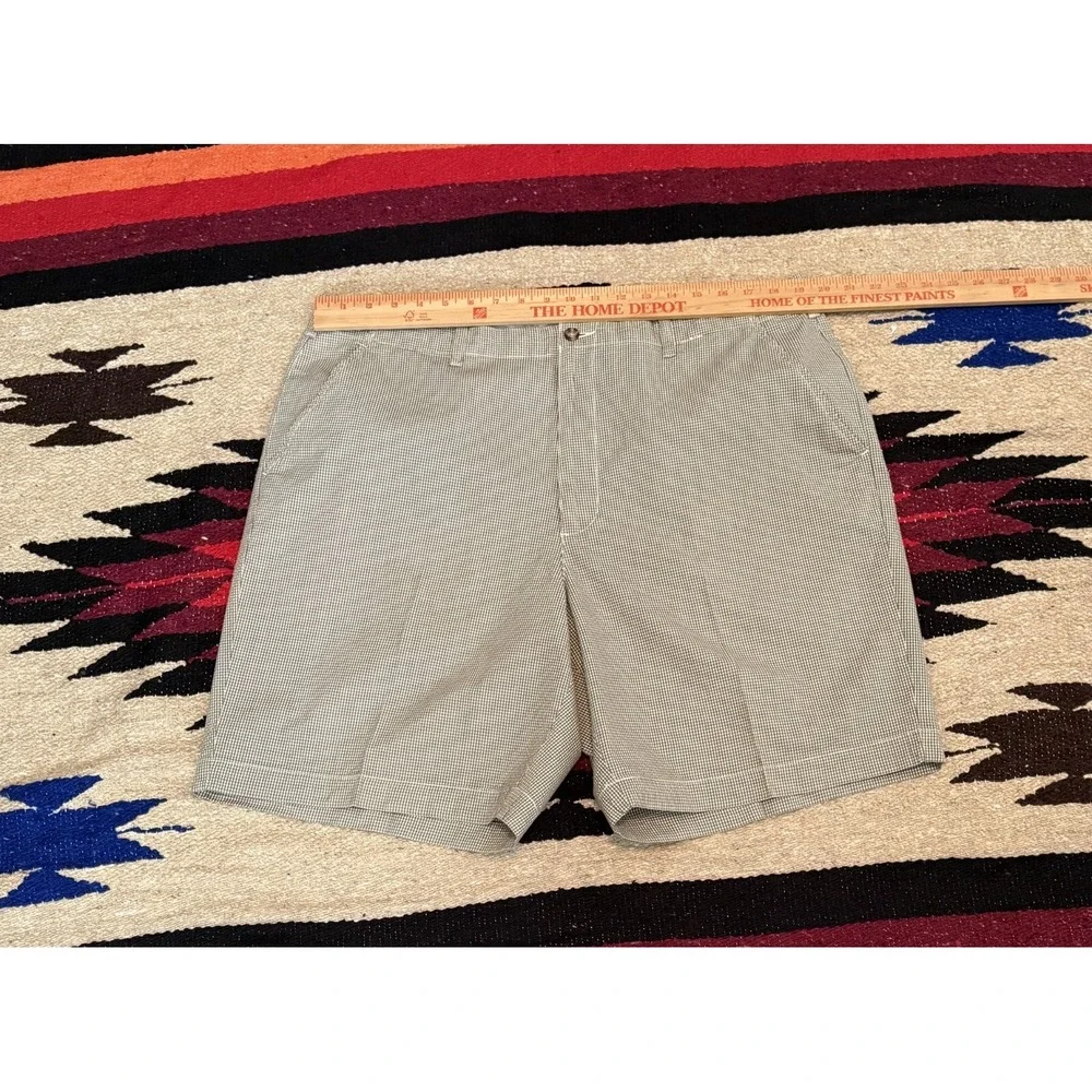 Brooks Sport Men's 38x8 Seersucker‎ Cotton Chino Flat Front Short Preppy